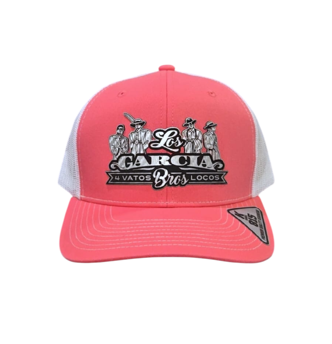 Pink and White 4 Vatos Locos Cap